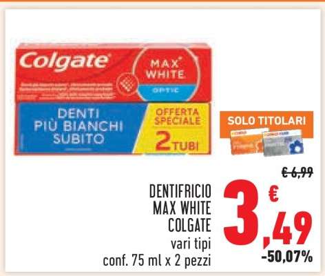 Dentifricio Max White Colgate