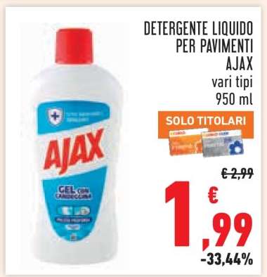 DETERGENTE LIQUIDO PER PAVIMENTI AJAX