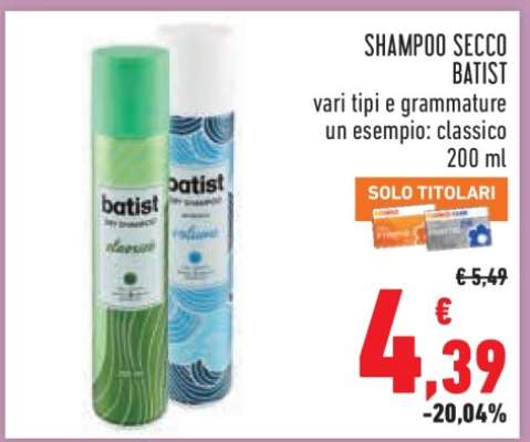 SHAMPOO SECCO BATIST