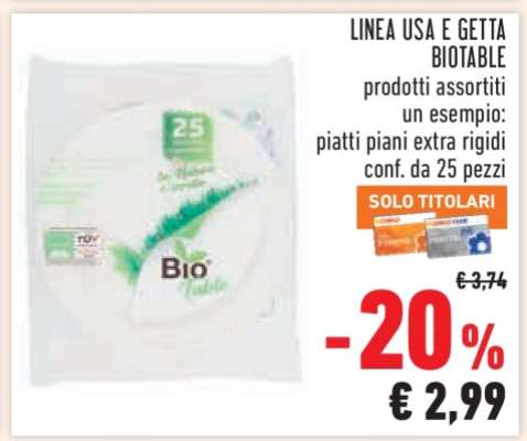 LINEA USA E GETTA BIOTABLE