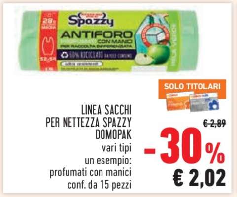 LINEA SACCHI PER NETTEZZA SPAZZY DOMOPAK
