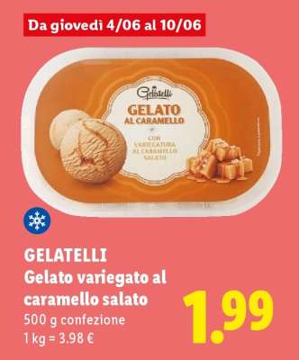 GELATELLI Gelato variegato al caramello salato