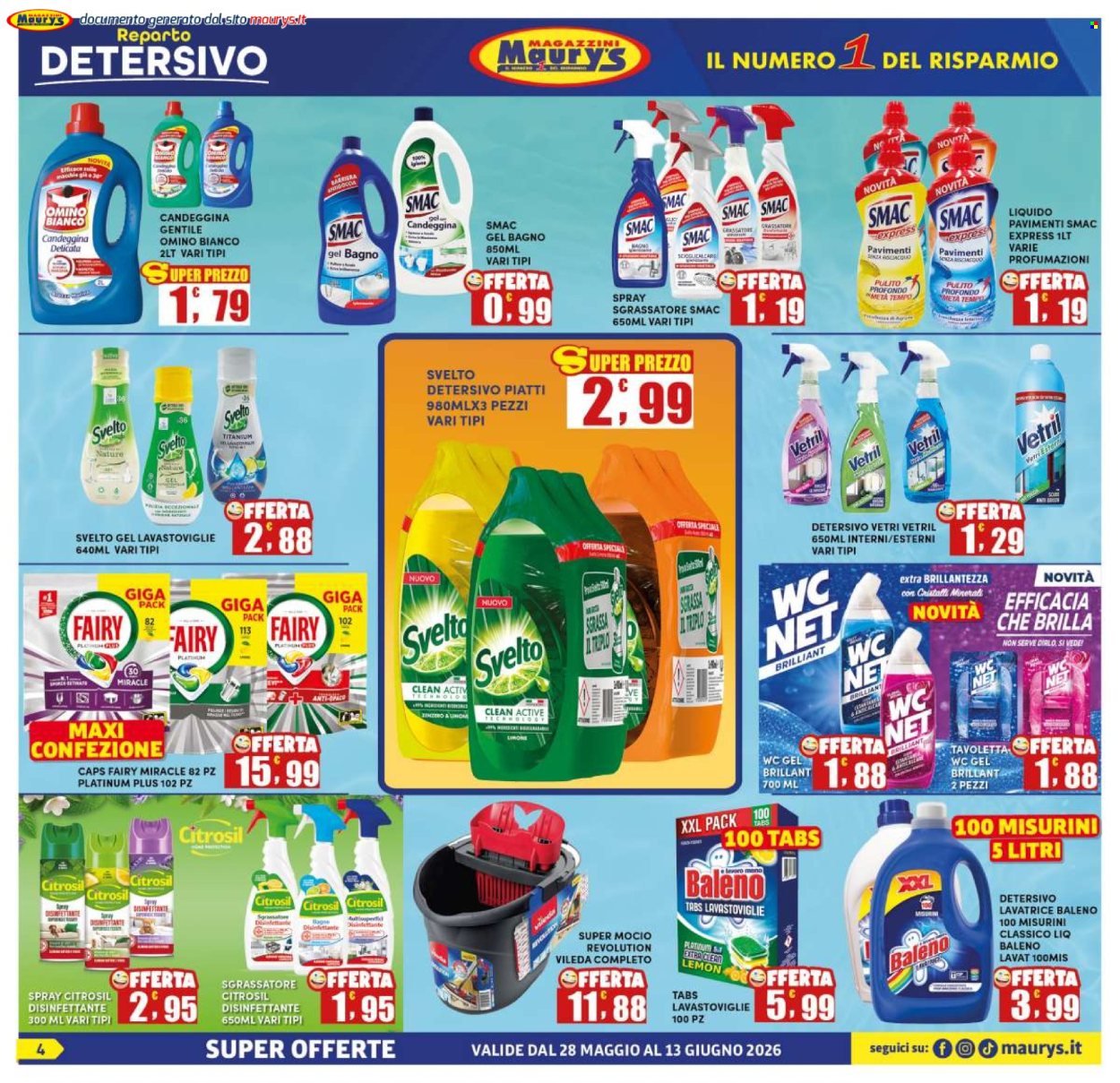 Volantino Maury's - 28/5/2026 - 13/6/2026. Pagina 4