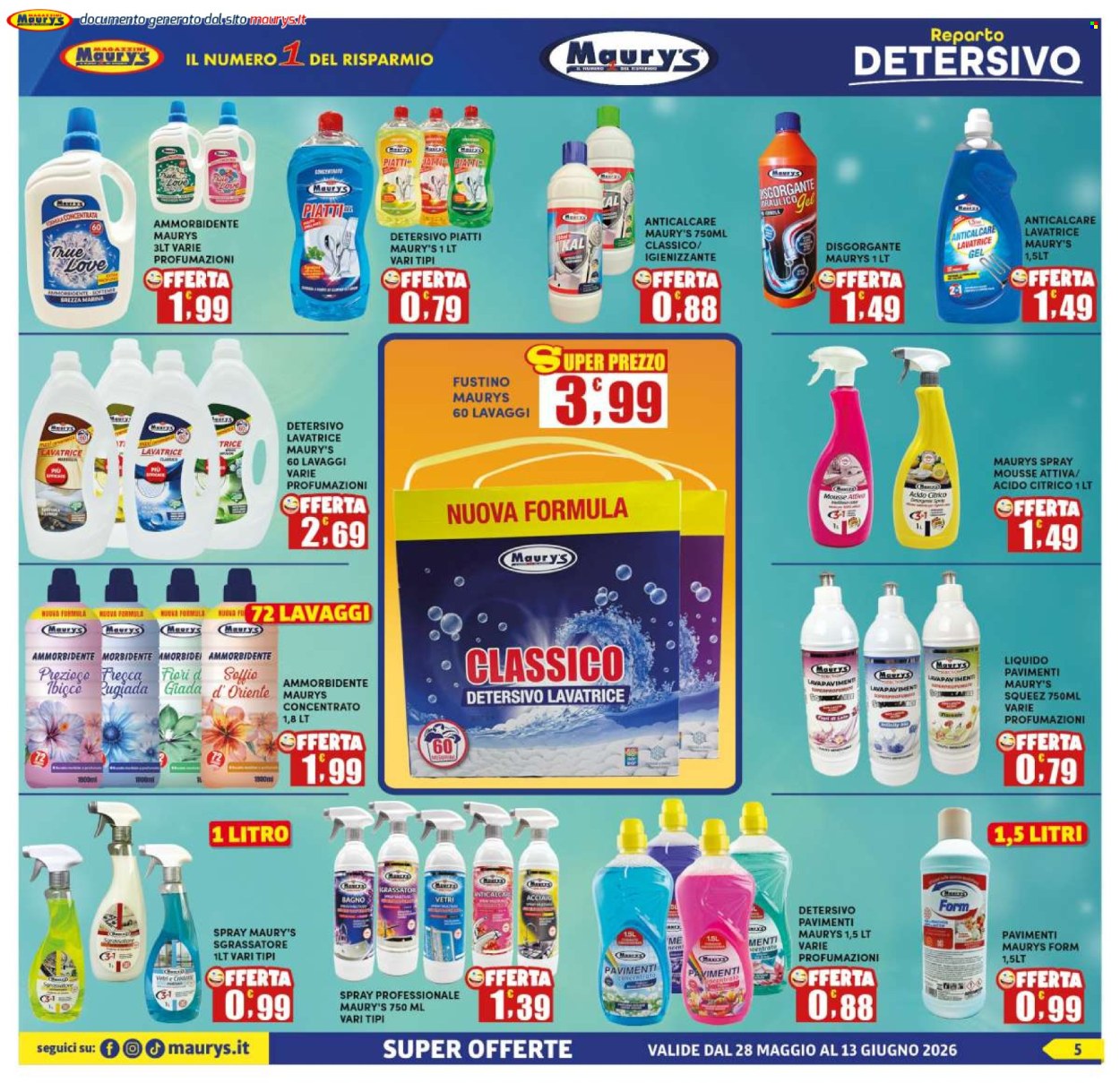Volantino Maury's - 28/5/2026 - 13/6/2026. Pagina 5