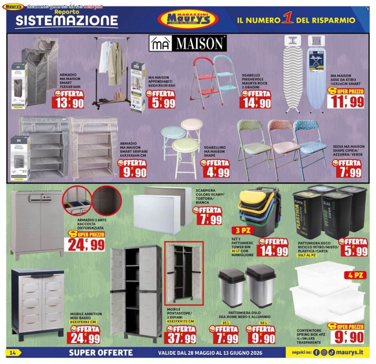 Volantino Maury's - 28/5/2026 - 13/6/2026. Pagina 14