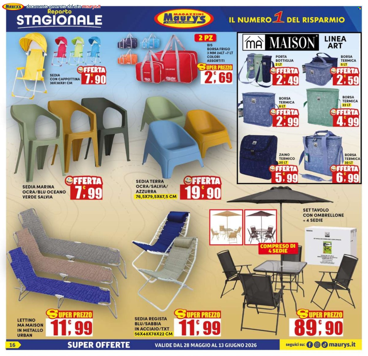 Volantino Maury's - 28/5/2026 - 13/6/2026. Pagina 16