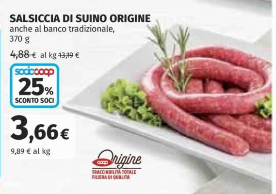 Salsiccia di Suino Origine
