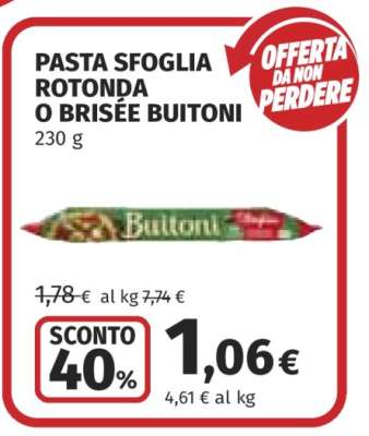 PASTA SFOGLIA ROTONDA O BRISEE BUITONI