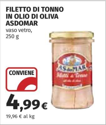 FILETTO DI TONNO IN OLIO DI OLIVA ASDOMAR