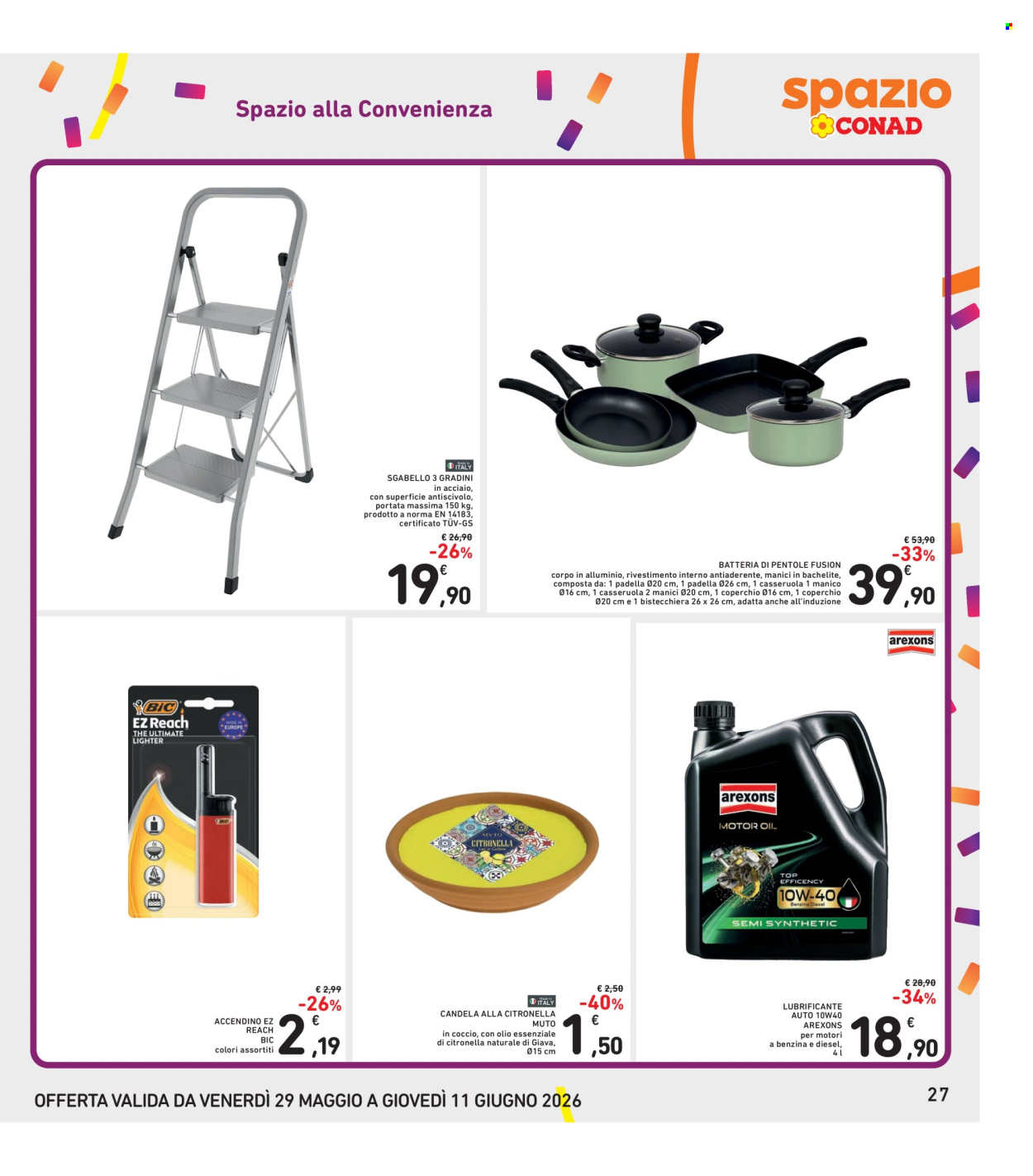 Leták Spazio Conad - 29.5.2026 - 11.6.2026. Strana 27
