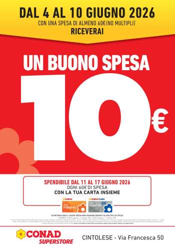 Volantino Conad Superstore - 4/6/2026 - 10/6/2026.