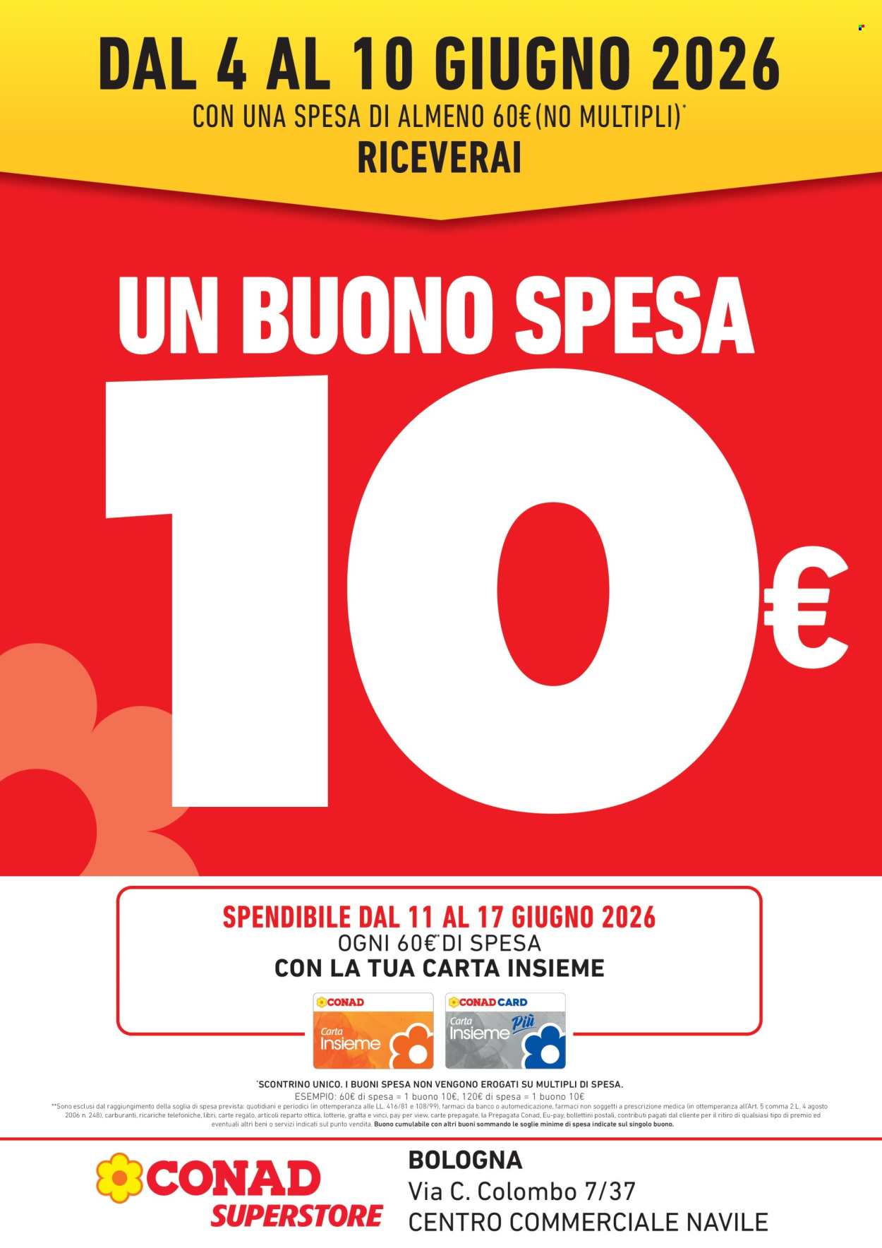 Leták Conad Superstore - 4.6.2026 - 10.6.2026. Strana 1