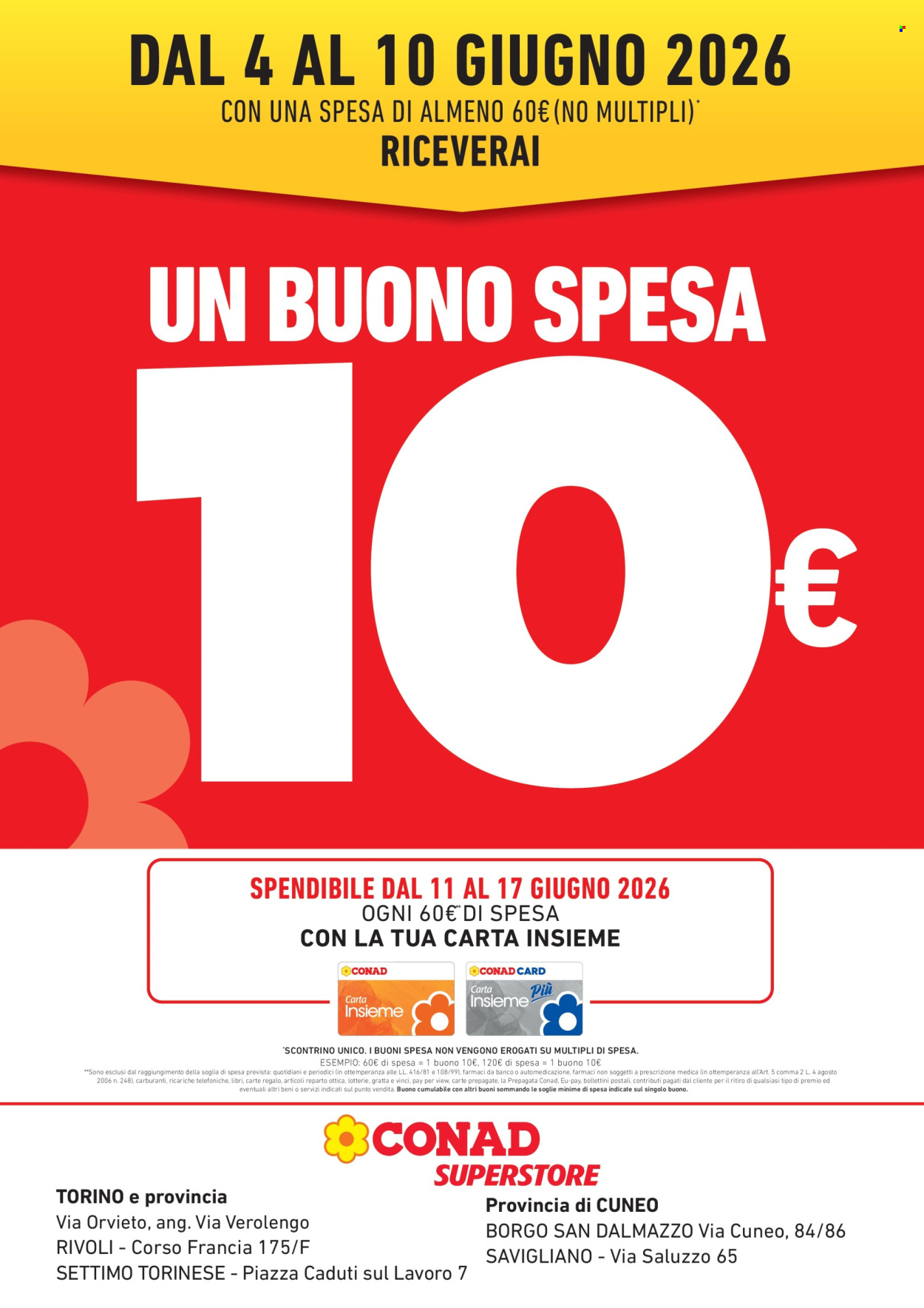 Leták Conad - 4.6.2026 - 10.6.2026. Strana 1