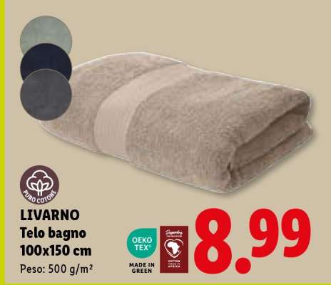 LIVARNO Telo bagno 100x150 cm