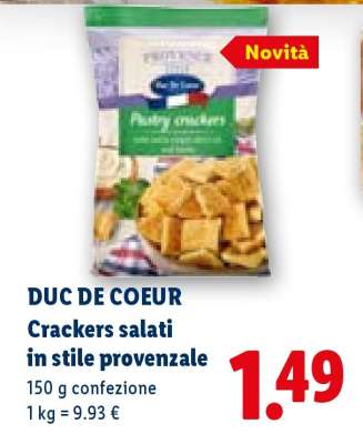 DUC DE COEUR Crackers salati in stile provenzale
