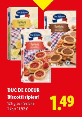 Duc de Coeur Biscotti ripieni