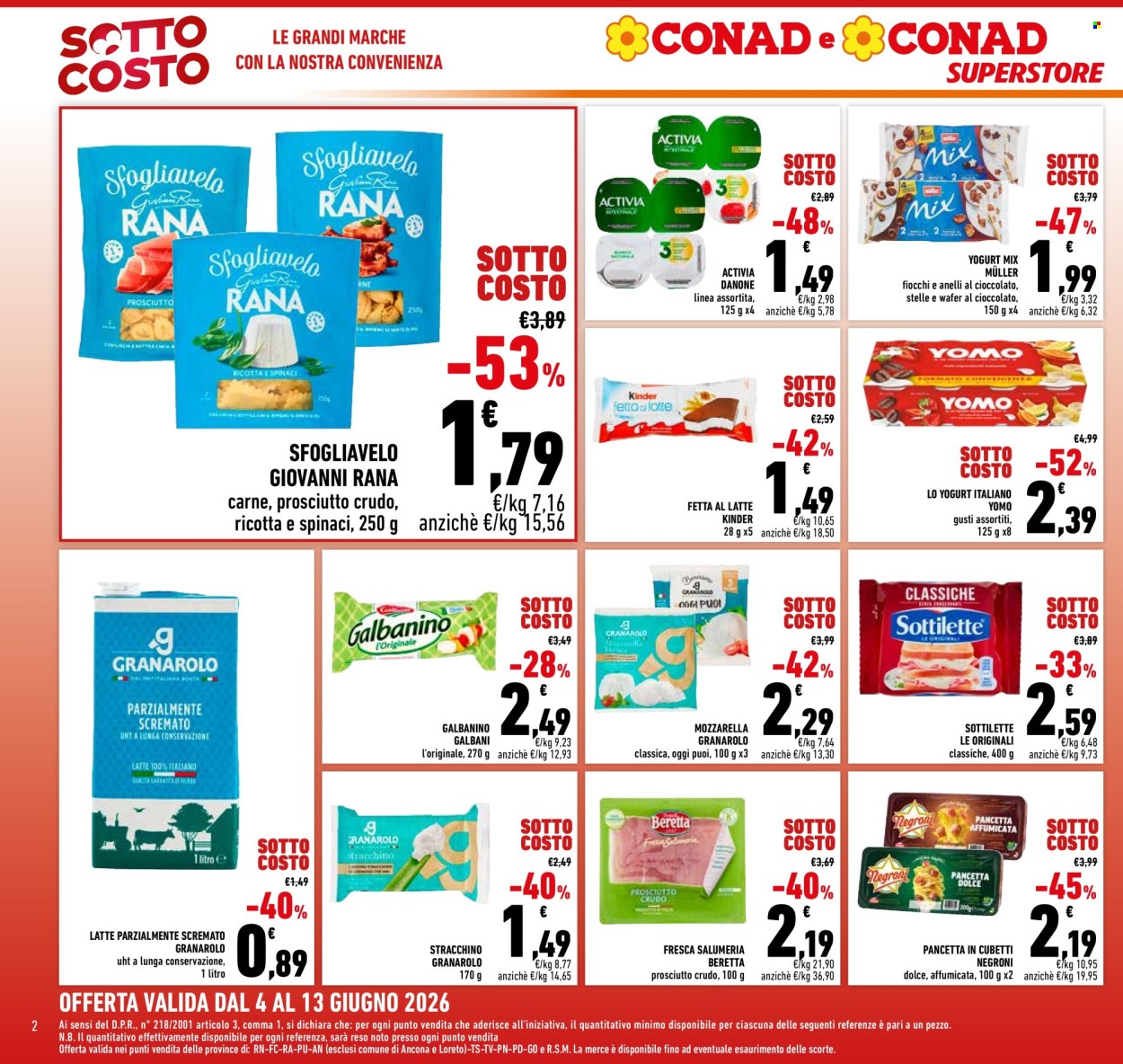 Leták Conad Superstore - 4.6.2026 - 13.6.2026. Strana 2