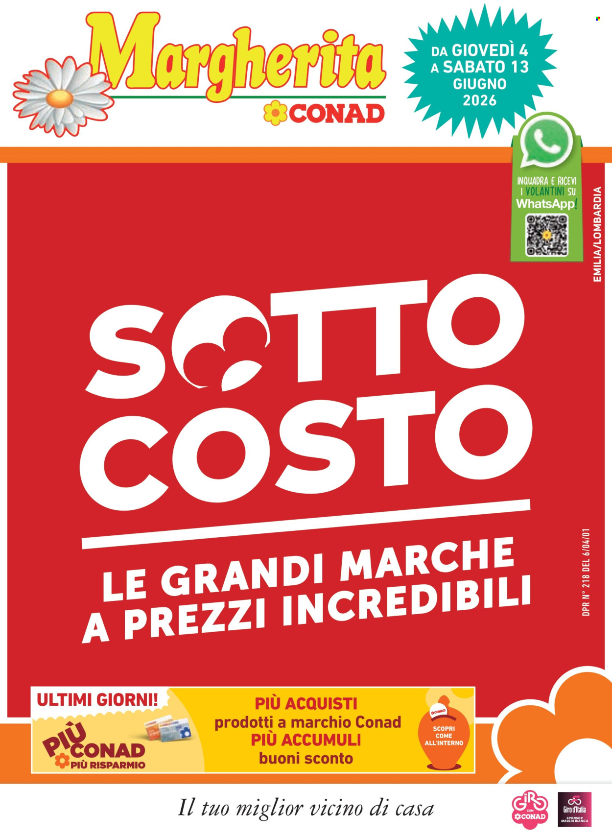 Leták Margherita Conad - 4.6.2026 - 16.6.2026. Strana 1