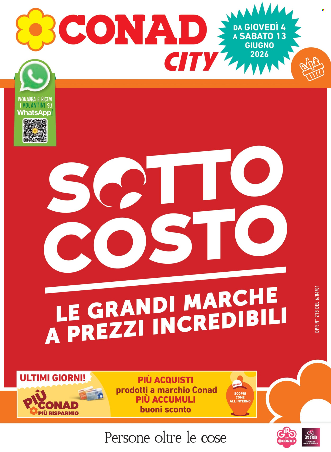 Volantino Conad - 4/6/2026 - 16/6/2026. Pagina 1