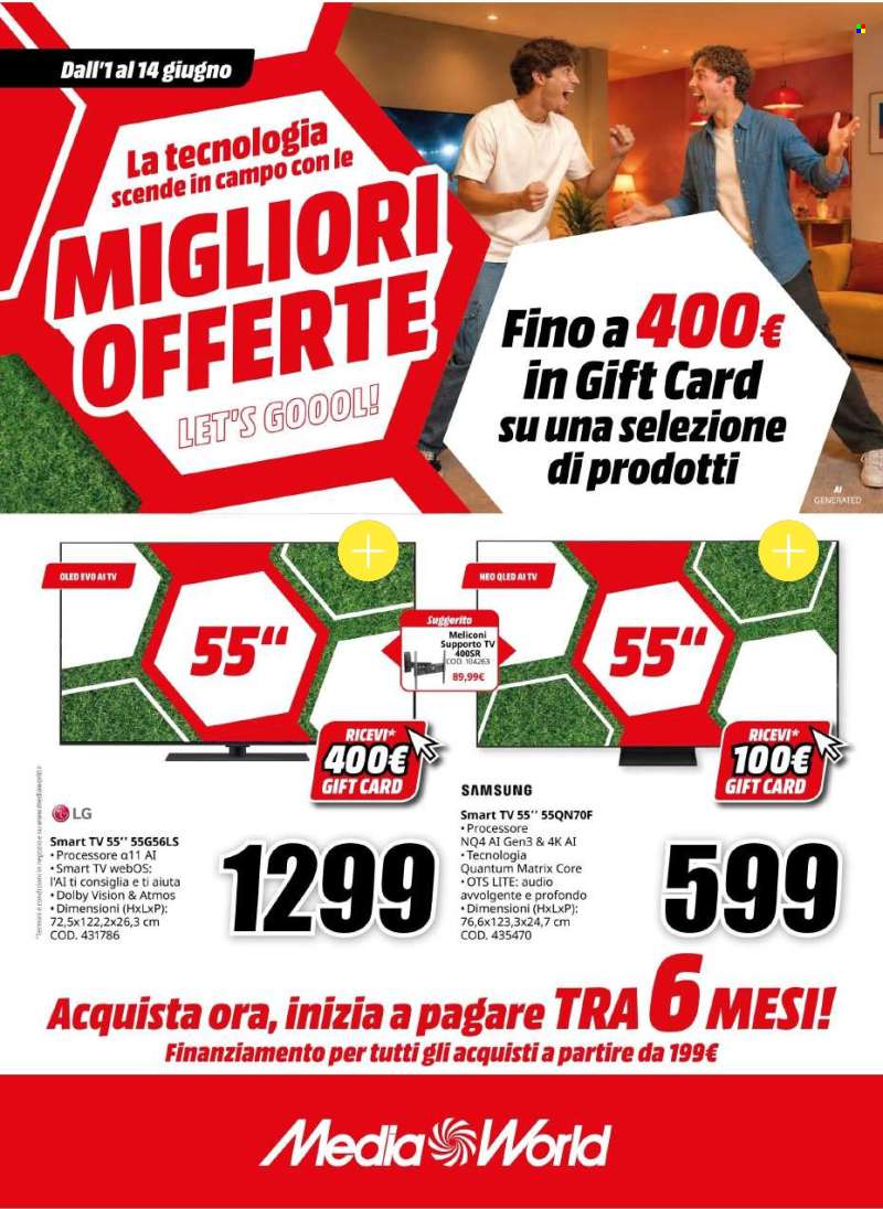 Volantino MediaWorld - 1/6/2026 - 14/6/2026.