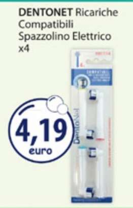 DENTONET Ricariche Compatibili Spazzolino Elettrico x4