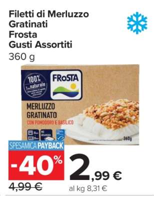 Filetti di Merluzzo Gratinati Frosta Gusti Assortiti