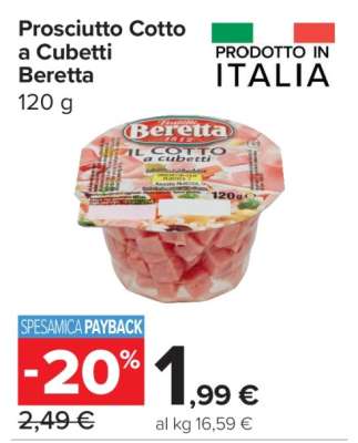 Prosciutto cotto a cubetti Beretta