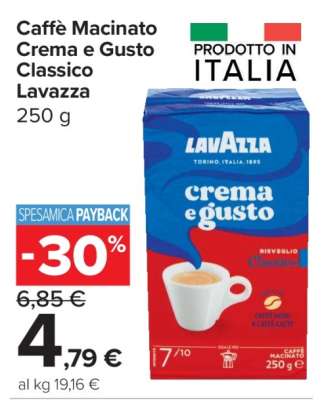 Caffè Macinato Crema e Gusto Classico Lavazza