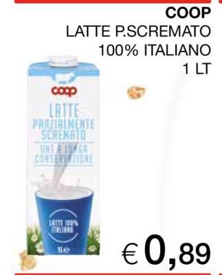 COOP LATTE P.SCREMATO 100% ITALIANO