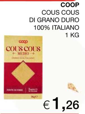 COOP COUS COUS DI GRANO DURO