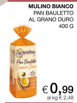 MULINO BIANCO PAN BAULETTO AL GRANO DURO