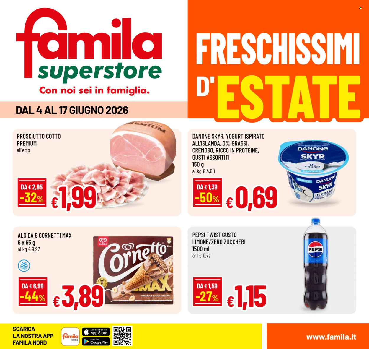 Volantino Famila - 4/6/2026 - 17/6/2026. Pagina 1
