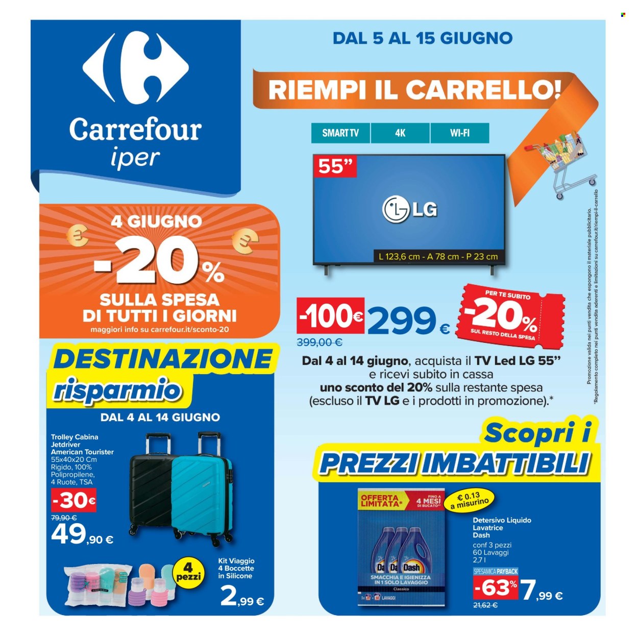 Volantino Carrefour - 5/6/2026 - 15/6/2026. Pagina 1