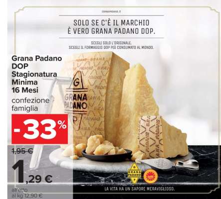 Grana Padano DOP Stagionatura Minima 16 Mesi