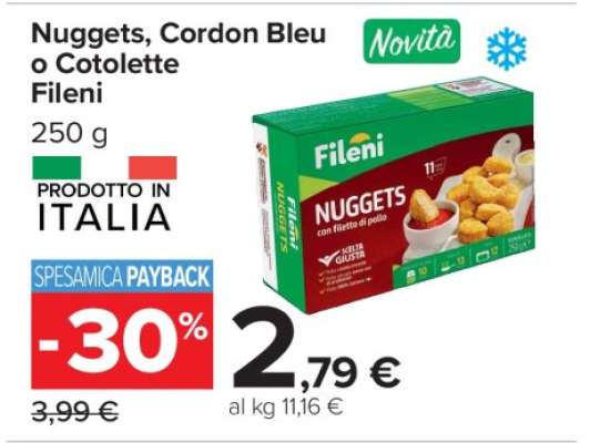 Nuggets, Cordon Bleu o Cotolette Fileni