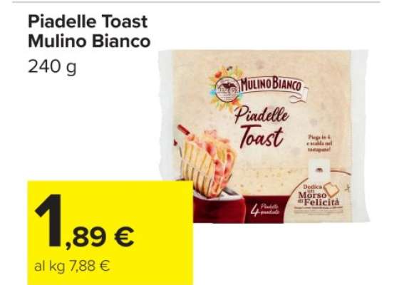 Piadelle Toast Mulino Bianco