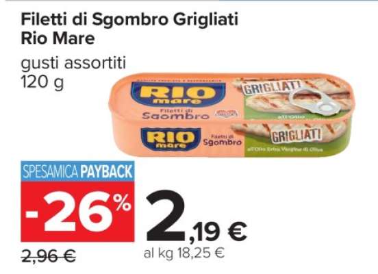 FILETTI DI SGOMBRO GRIGLIATI RIO MARE