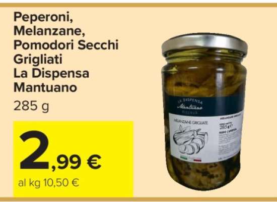 Peperoni, Melanzane, Pomodori Secchi Grigliati La Dispensa Mantuano