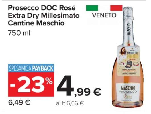 Prosecco DOC Rosé Extra Dry Millesimato Cantine Maschio