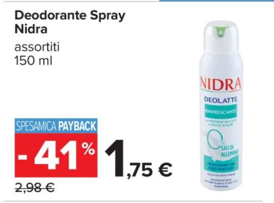 Deodorante Spray Nidra