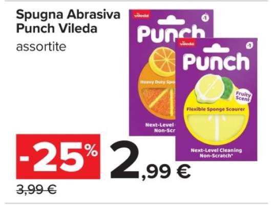 Spugna Abrasiva Punch Vileda