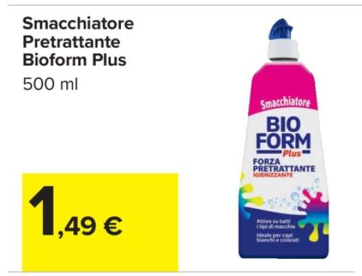 Smacchiatore Pretrattante Bioform Plus