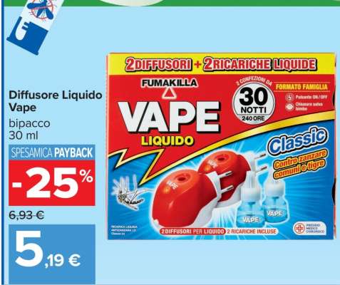 Diffusore liquido Vape