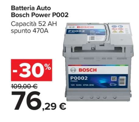 Batteria Auto Bosch Power P002