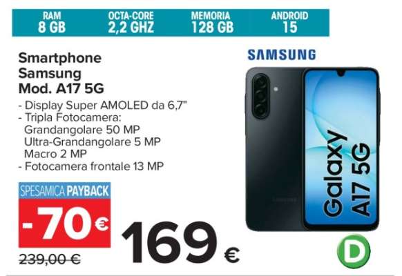 Smartphone Samsung Mod. A17 5G