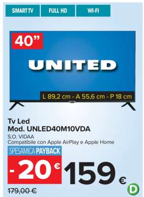 Tv Led Mod. UNLED40M10VDA