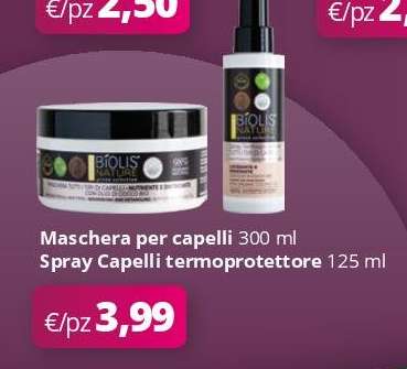 Maschera per capelli e Spray Capelli termoprotettore