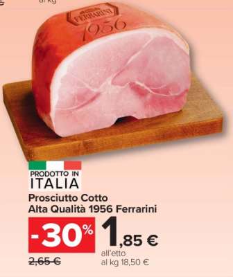 PROSCIUTTO COTTO ALTA QUALITÀ 1956 FERRARINI