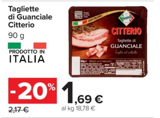 TAGLIETTE DI GUANCIALE CITTERIO