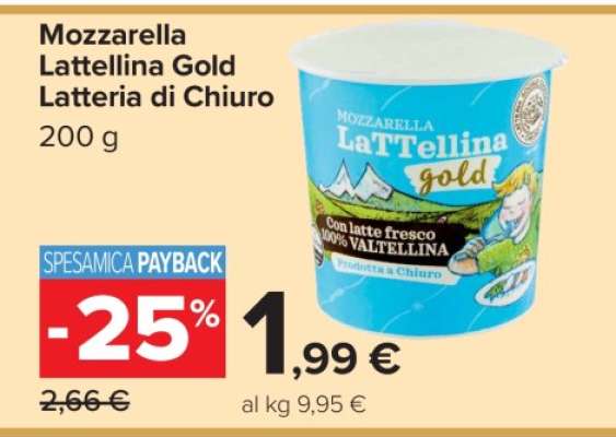 Mozzarella LaTTellina Gold Latteria di Chiuro